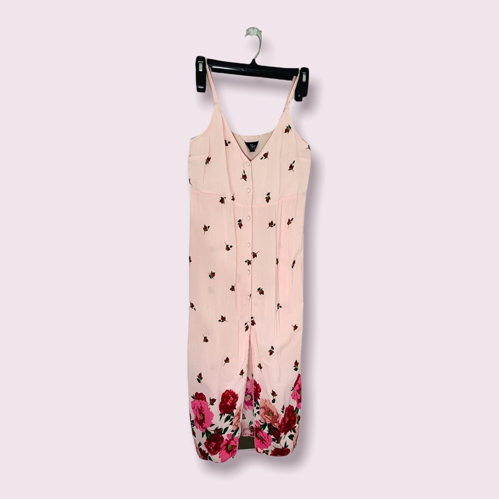 Topshop | Petite Floral Border Slip Dress | Size 2